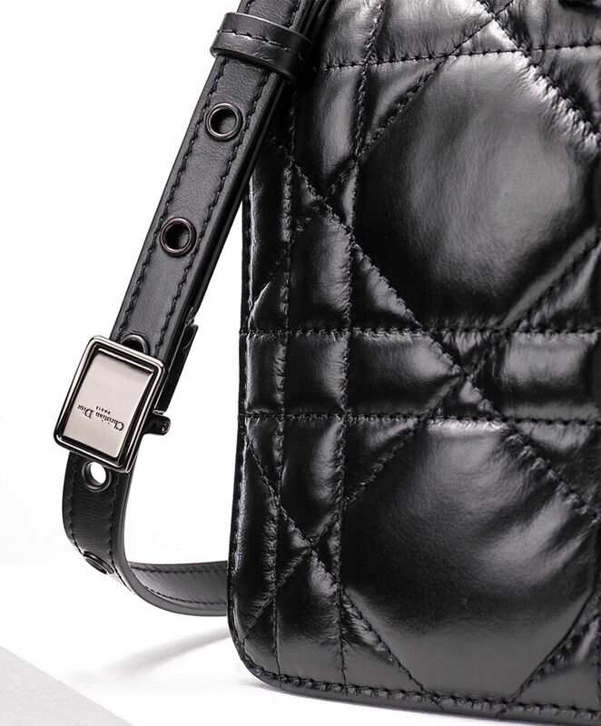 Christian Dior Medium Dior Caro Bag Black